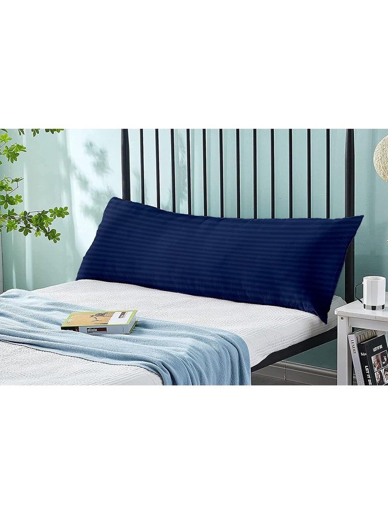 DubaiGallery Long Body Pillow 1pc, Fabric: 100% Polyester 85 GSM Microfiber 1 cm Stripe Super Soft, Filling: 1300 gm Hollow Fiber Comfort, Breathable & Ultra Soft , Size: 45 x 120 cm  - Image 2