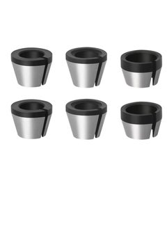 Generic 6Pcs Router Collet Chuck Carbon Steel Collet Woodworking Milling Chuck Adapter for Trimming Engraving Machine Milling Machine Parts 6mm 6.35mm 8mm  - Image 1