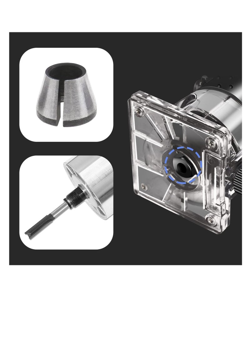 6Pcs Router Collet Chuck Carbon Steel Collet Woodworking Milling Chuck Adapter for Trimming Engraving Machine Milling Machine Parts 6mm 6.35mm 8mm - Image 5