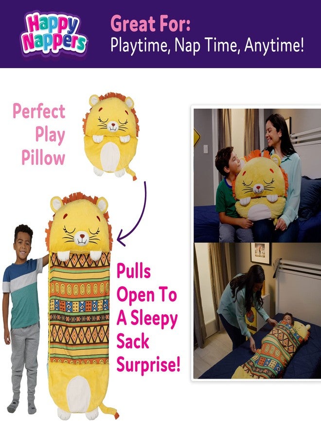 Happy Nappers Pillow & Sleepy Sack- Comfy, Cozy, Compact, Super Soft, Warm, All Season, Sleeping Bag with Pillow- Lion (Medium) - Image 3