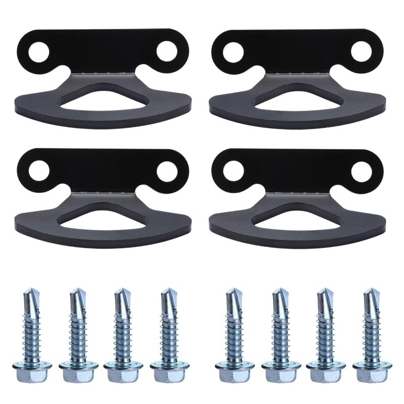 VEXPLO Truck Bed Hooks Anchor Points with 14SelfDrilling Screws Compatible with Ford F150 Bed Tie Downs for Straps Chains and Ropes 4PCS