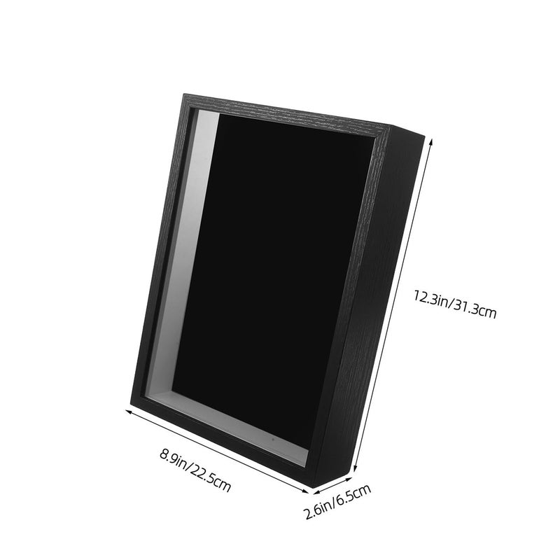 Black Felt Display Case Shadow Box A4 Size 5cm Hollow For Brooch Pin Badge Medal Collection - Image 3