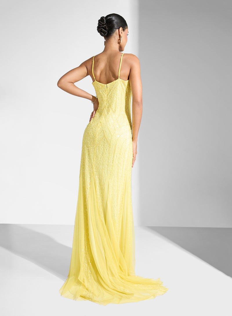 نمشي x فستان سهرة حورية البحر مزين بالخرز - Image 2