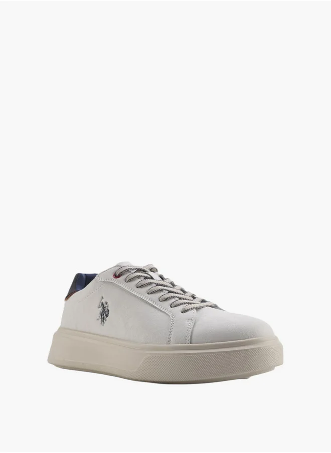 U.S. Polo Assn. U.S. Polo Assn Men's Logo Detail Sneakers with Lace-Up Closure