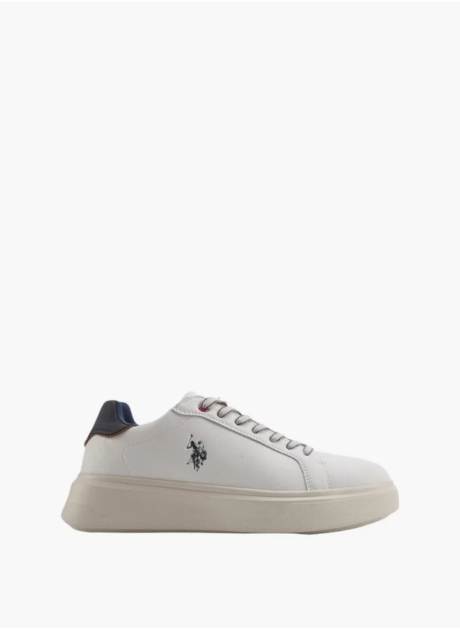 U.S. Polo Assn. U.S. Polo Assn Men's Logo Detail Sneakers with Lace-Up Closure