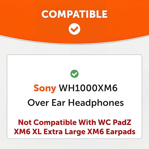WC SweatZ XM6 Patented Silicone Earpad Sweat Covers Compatible with Sony WH1000XM6 by Wicked Cushions Does not fit WC PadZ XM6 XL Sweatproof Easily Washable Black Camo - Image 3