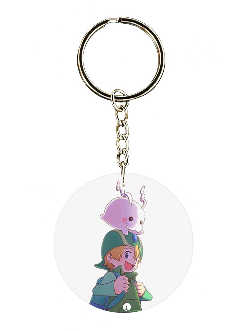 RKN Anime Digimon Double Side Printed Keychain