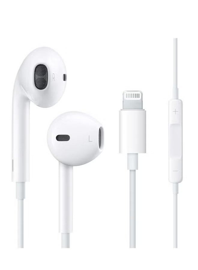 REACLOUD EarPods With Lightning Connector | iPhone Headphones, [MFI Certified] Earphones Wired Stereo Sound Earbuds with Microphone and Volume Control, Compatible with iPhone 14/13/12/SE/11/XR/XS/X/7/7 Plus/8  - Image 2