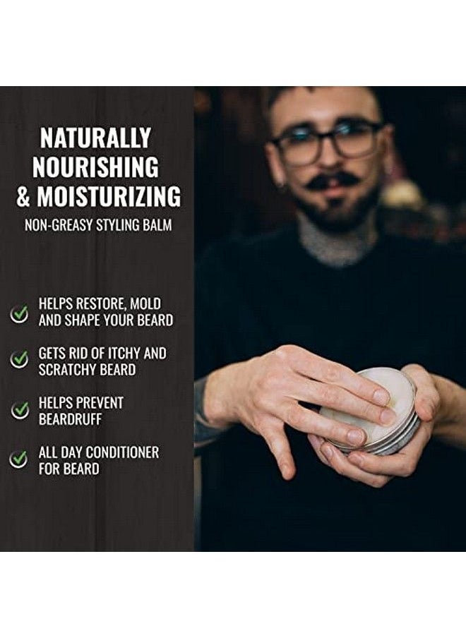 Viking Revolution Beard Balm All Natural Grooming Treatment With Argan Oil & Mango Butter Strengthens & Softens Beards & Mustaches Leave In Conditioner Wax For Men (Citrus Scent Pack Of 2)  - Image 3