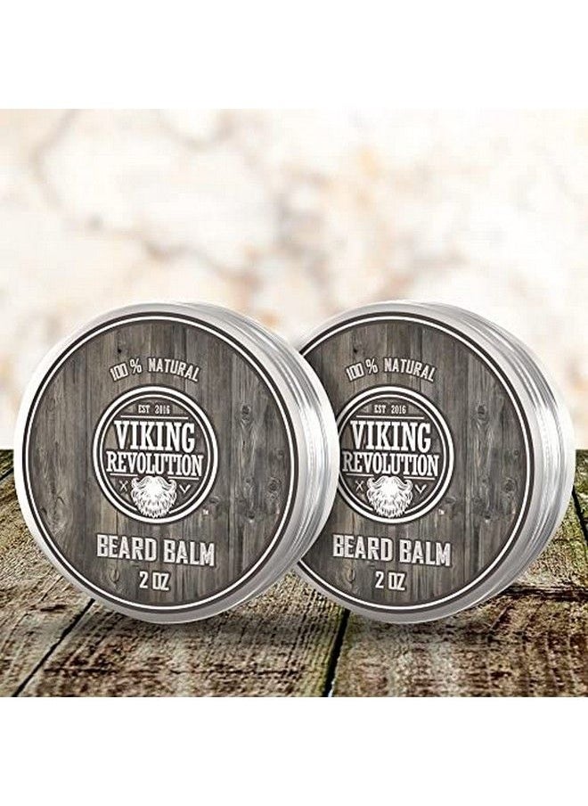Viking Revolution Beard Balm All Natural Grooming Treatment With Argan Oil & Mango Butter Strengthens & Softens Beards & Mustaches Leave In Conditioner Wax For Men (Citrus Scent Pack Of 2)  - Image 5
