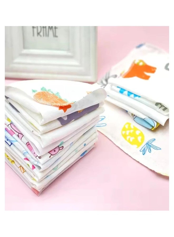 Florabliss® 100% Muslin Cotton Baby Washcloths – Ultra Soft, Absorbent & Reusable Face Towels for Newborn | 25 cm x 25 cm | Pack of 5 (Design May Vary) - Image 5