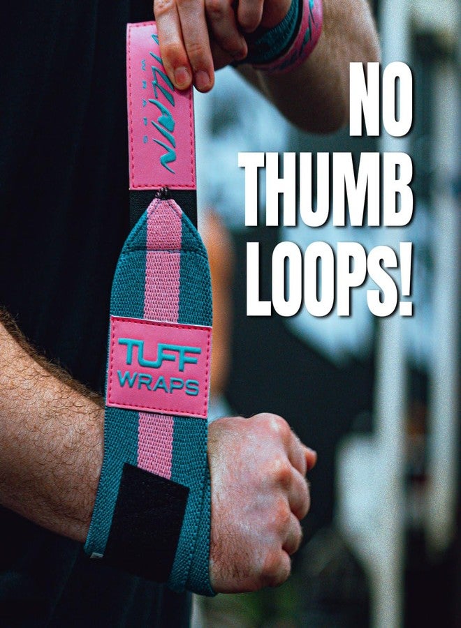 TUFF Villain 16" Wrist Wraps for Weightlifting & Powerlifting - Adjustable Support Straps for Men and Women - Ideal for Strength Training, CrossFit, Bodybuilding - Durable Comfort to Eliminate Wrist Pain - Image 2
