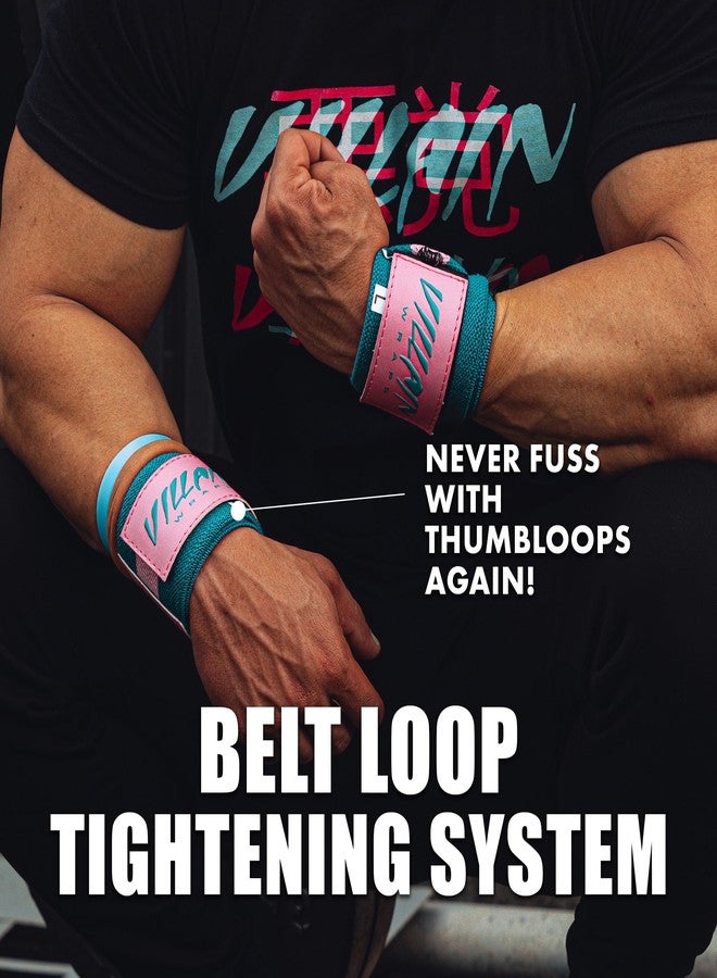 TUFF Villain 16" Wrist Wraps for Weightlifting & Powerlifting - Adjustable Support Straps for Men and Women - Ideal for Strength Training, CrossFit, Bodybuilding - Durable Comfort to Eliminate Wrist Pain - Image 4