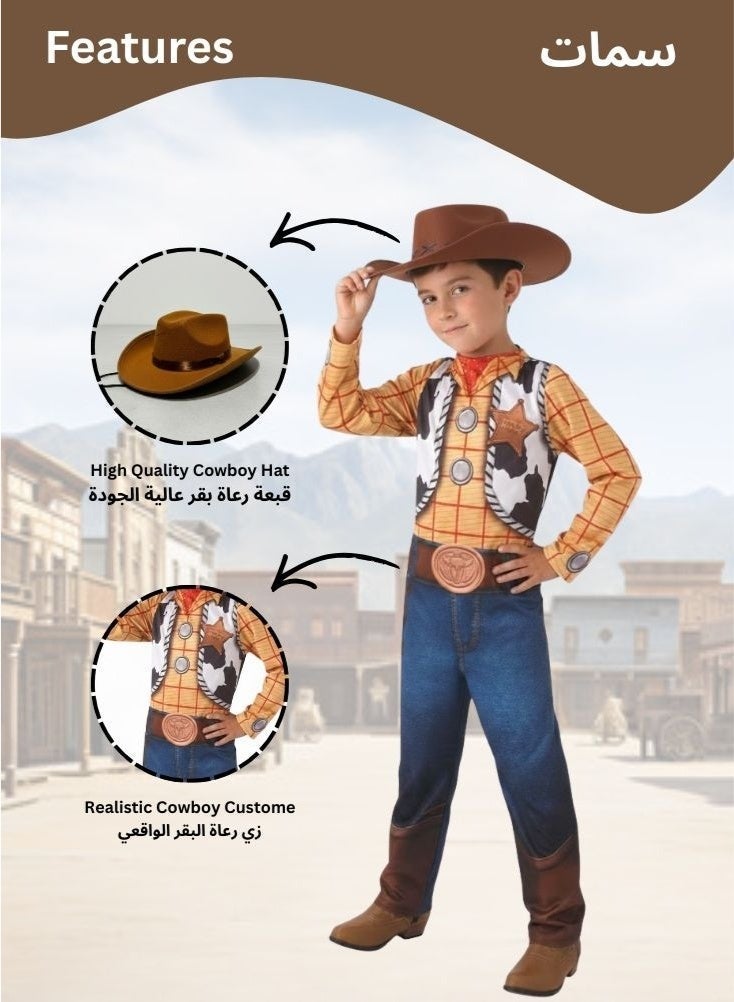 بريميم زي وودي راعي البقر للأطفال من فيلم حكاية لعبة – أصفر - Image 3