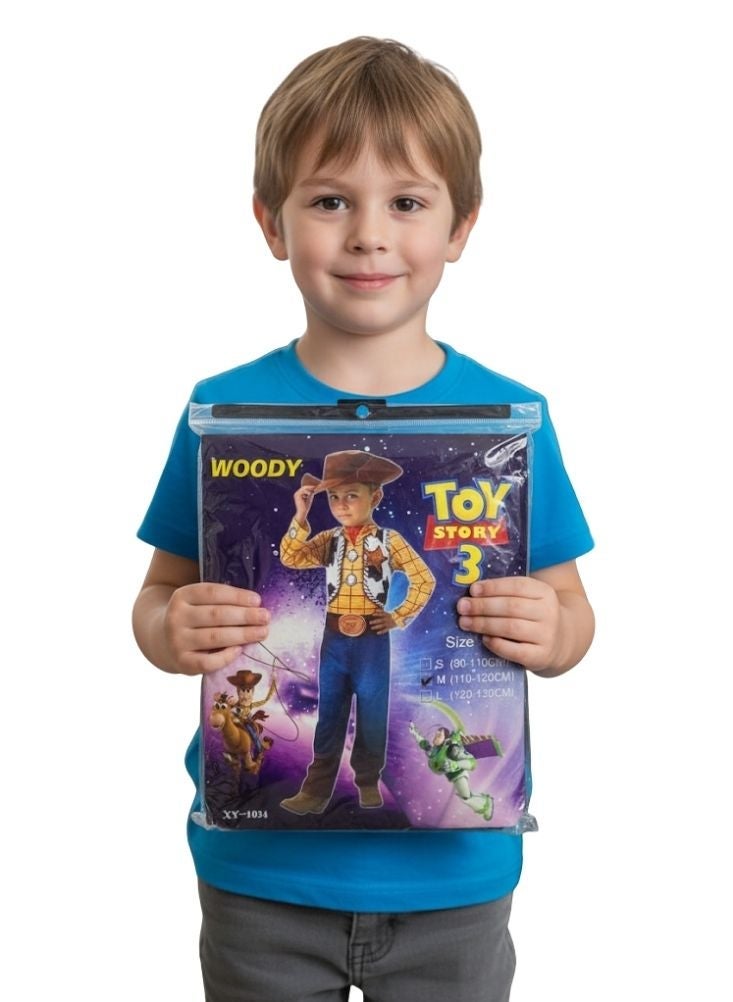 بريميم زي وودي راعي البقر للأطفال من فيلم حكاية لعبة – أصفر - Image 5