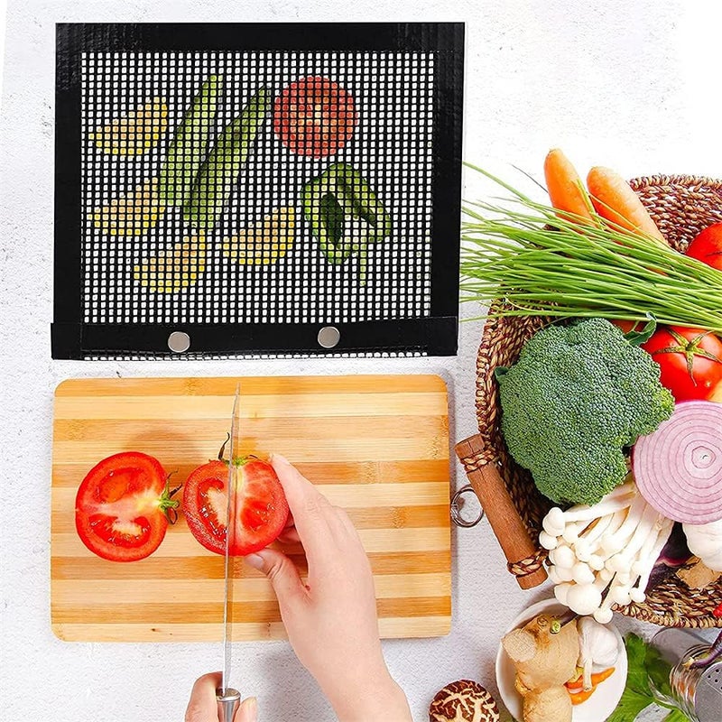 ELECDON BBQ Mesh Grill Bags, High Temperature Resistant Grid Barbecue Bag Reusable Grilling Pouches for Charcoal, Gas, Electric Grills, Barbecue Bag Set Is A Must-Have for All Event (3 Pack, Black) - Image 3