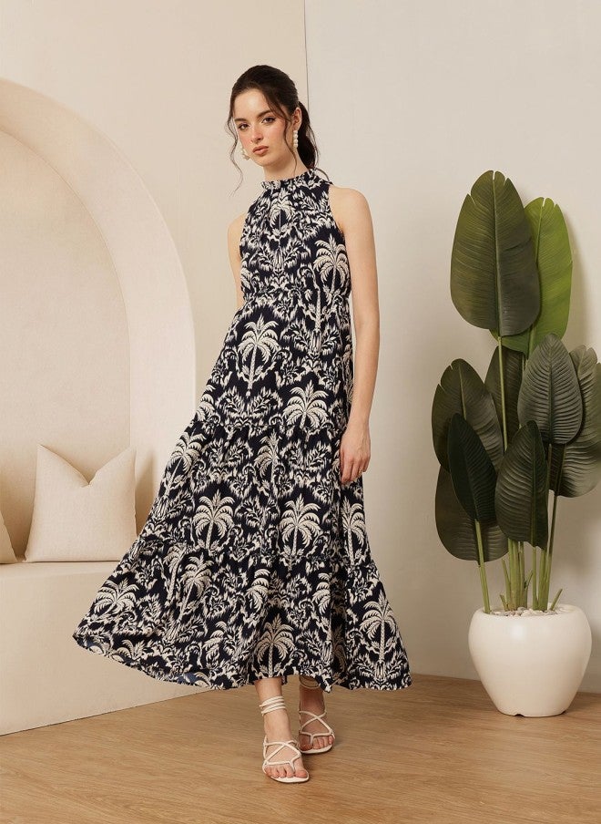 STREET 9 فستان ماكسي بطبعة زهور للنساء - Image 1