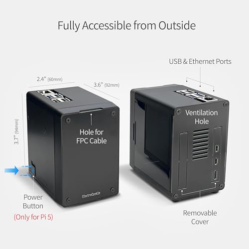 ElectroCookie إلكتروكوكي ميني بي سي كيس لراسبيري باي 5 مع تبريد بإضاءة RGB نشطة (أسود مطفي) - Image 4