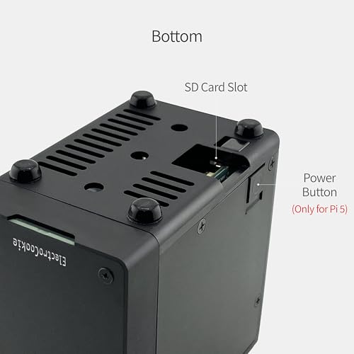 ElectroCookie إلكتروكوكي ميني بي سي كيس لراسبيري باي 5 مع تبريد بإضاءة RGB نشطة (أسود مطفي) - Image 5