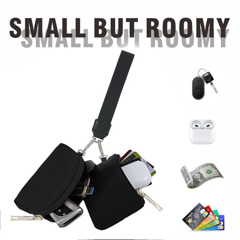 2024Lulu Wrist Bag Portable Lulu Card Bag Bank Card Mini Change Storage Bag - Image 5