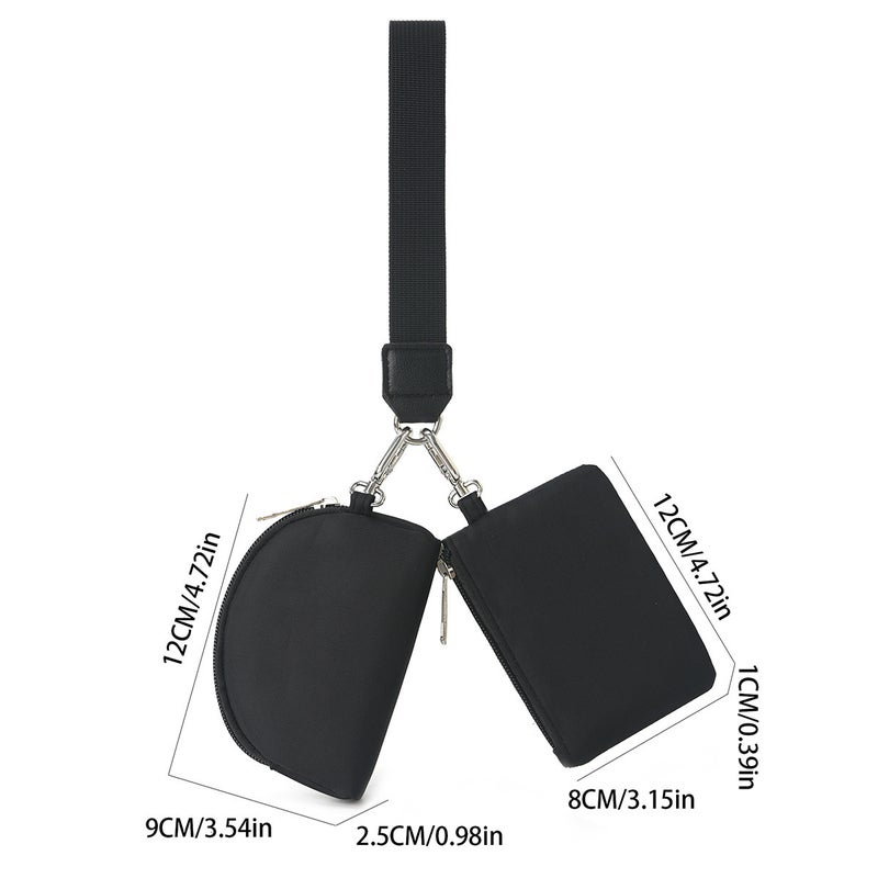 2024Lulu Wrist Bag Portable Lulu Card Bag Bank Card Mini Change Storage Bag - Image 3