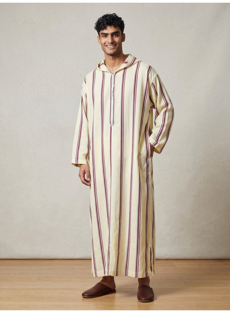 BHNS Men's shirt, nightgown, Moroccan robe, comfortable fit, luxury men's gifts, men's comfortable house robe, long-sleeved Moroccan shirt, men's summer long-sleeved shirt, long-sleeved shirt, men's seven-sleeved robe with comfortable hood, gifts for men - Image 2