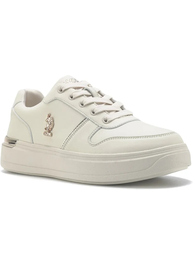 يو اس بولو اسن Alka Beige Comfort Sole Women's Sneakers