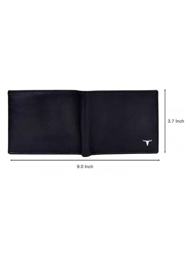URBANFOREST URBAN FOREST Gavin Black Leather Wallet, Keychain and Pen Gift Set for Men, Premium 3-Piece Combo Set, Stylish Bifold Wallet Accessories, Birthday and Anniversary Gift - Image 2