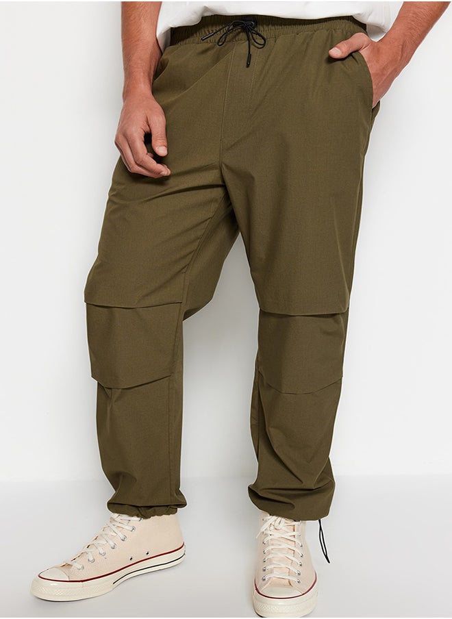 trendyol Khaki Men Jogger Fit Baggy Parachute Trousers  - Image 1