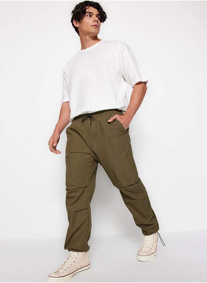 trendyol Khaki Men Jogger Fit Baggy Parachute Trousers  - Image 4