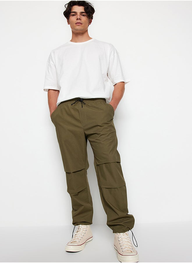 trendyol Khaki Men Jogger Fit Baggy Parachute Trousers  - Image 2