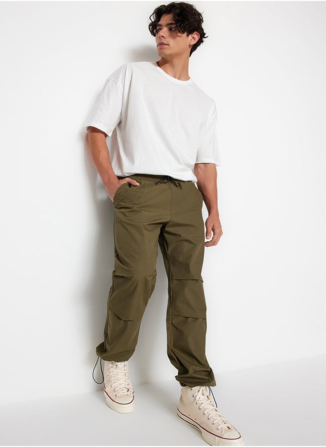 trendyol Khaki Men Jogger Fit Baggy Parachute Trousers  - Image 5