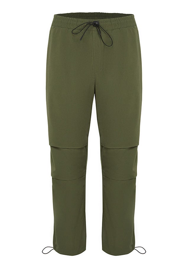 trendyol - بنطلون كاكي للرجال Jogger Fit فضفاض باراشوت - Image 1
