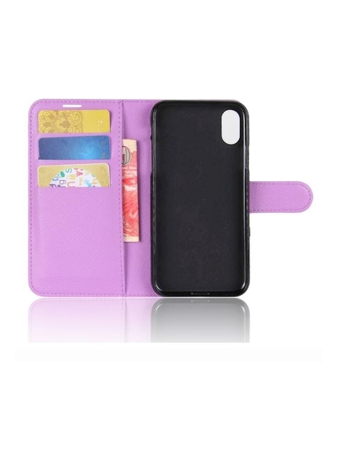NIBEMINENT Protective Wallet Card Case Cover For Apple iPhone X/Xs Light Purple  - Image 5