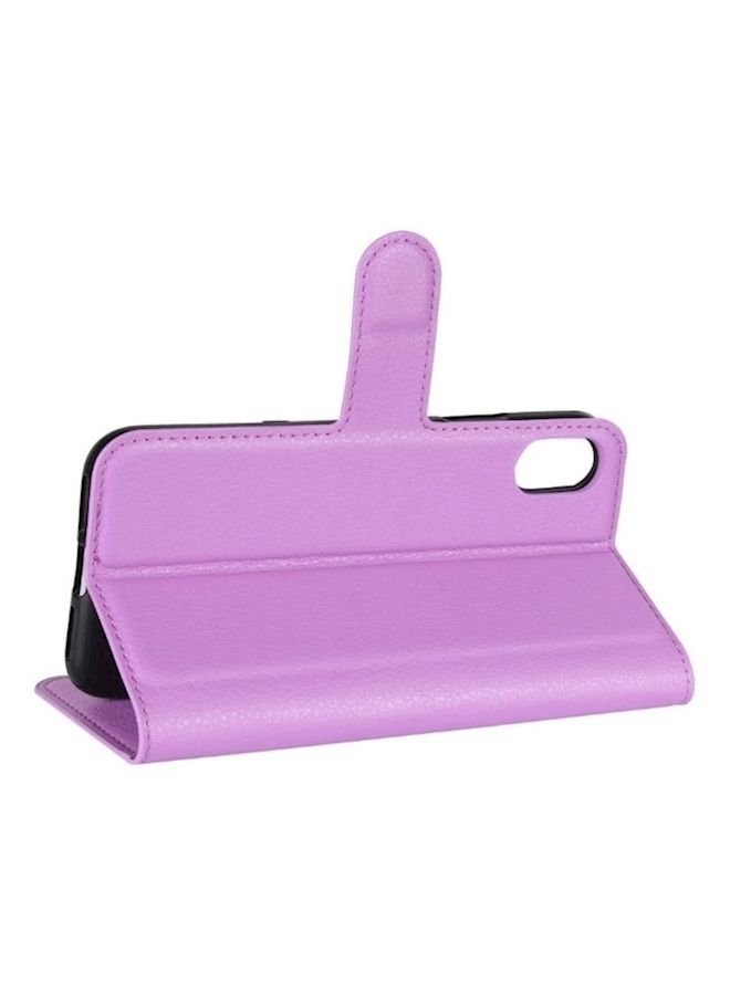 NIBEMINENT Protective Wallet Card Case Cover For Apple iPhone X/Xs Light Purple  - Image 3