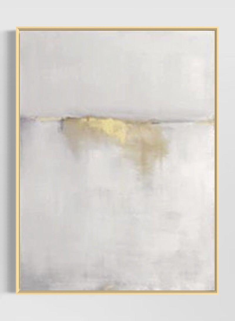 FRAMO Gold Beige Canvas Framed Wall Art  - Image 4