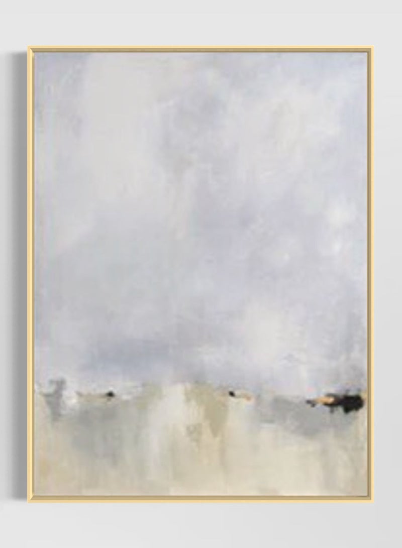 FRAMO Gold Beige Canvas Framed Wall Art  - Image 3