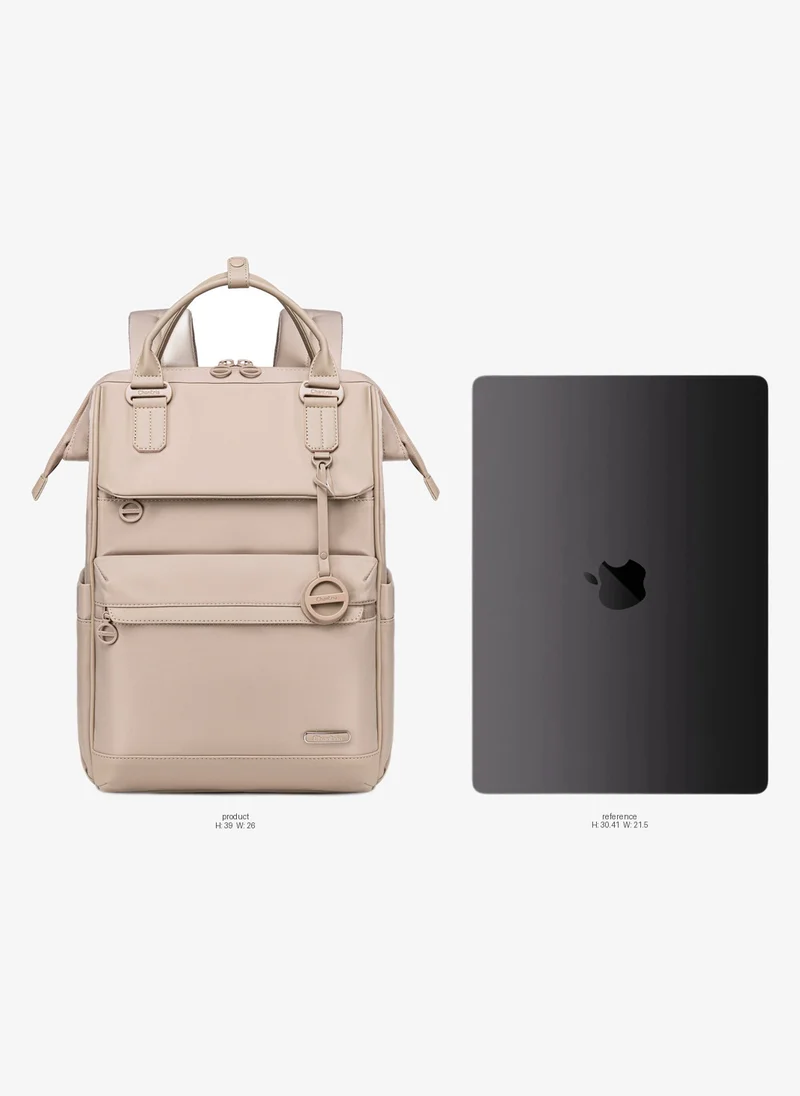 Chantria Premium Shoulder Laptop Daypack for Women Water Resistant Durable Multifunctional Anti Theft Backpack for Casual Office School College CB00788 - Beige