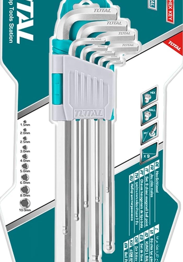 Total 9PCS Ball Point Hex Key Set - Image 4