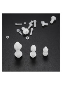 Generic 447 PCS White Nylon Plastic Round Head Screws, Bolts, Nuts, and Washers Assortment Set - Metric Full Threaded Hex Head Screws M2/M2.5/M3/M4/M5/M6 for Home Repairs.  - Image 5