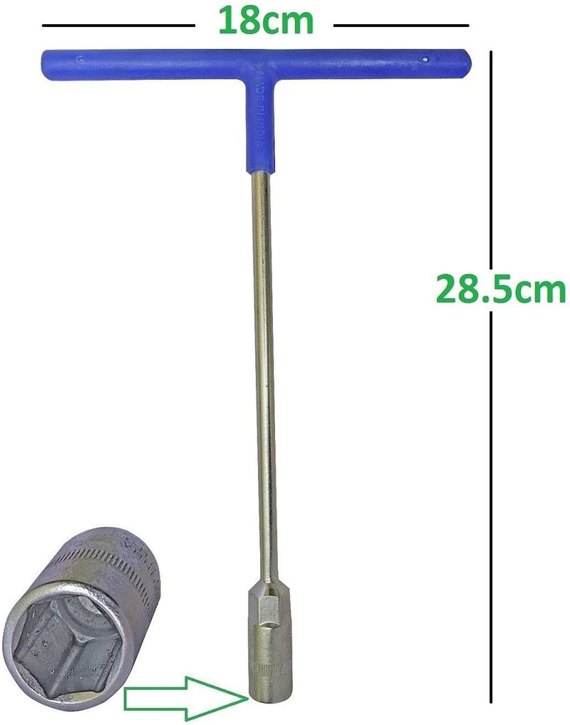 Inditrust مجموعة مفاتيح سداسية جديدة من نوع T مصنوعة من فولاذ الكروم فانيوم لمجموعة أدوات المنزل والمكتب (سبانر T) (8 مم، 10 مم، 12 مم، 13 مم و14 مم) - Image 3