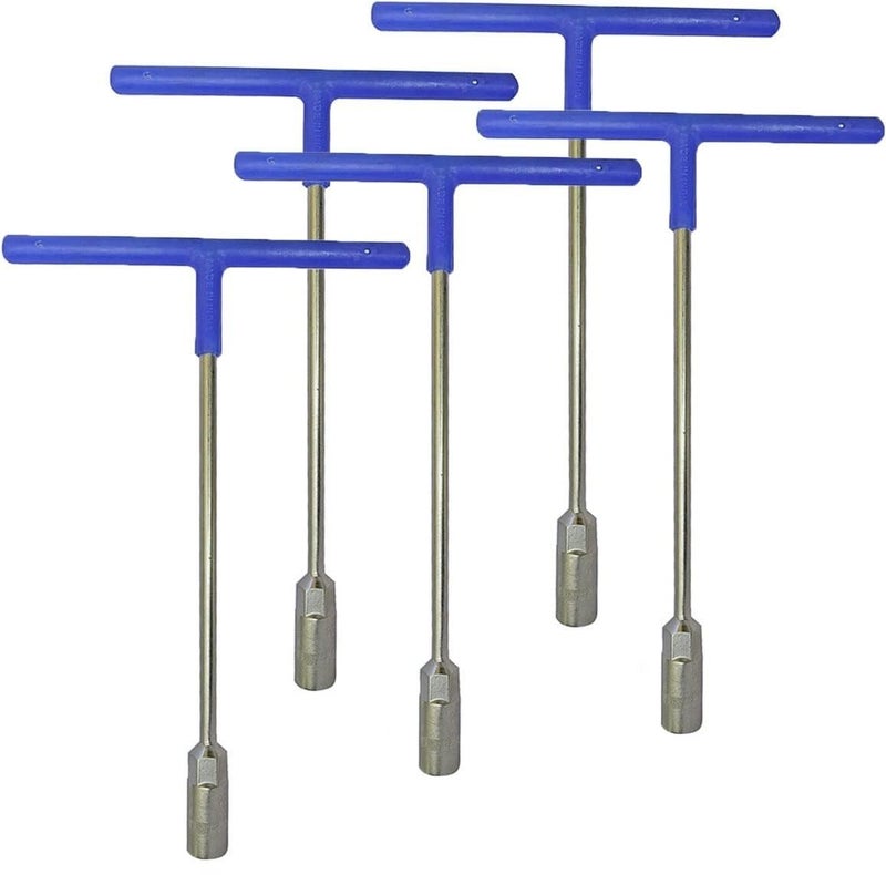 Inditrust مجموعة مفاتيح سداسية جديدة من نوع T مصنوعة من فولاذ الكروم فانيوم لمجموعة أدوات المنزل والمكتب (سبانر T) (8 مم، 10 مم، 12 مم، 13 مم و14 مم) - Image 1