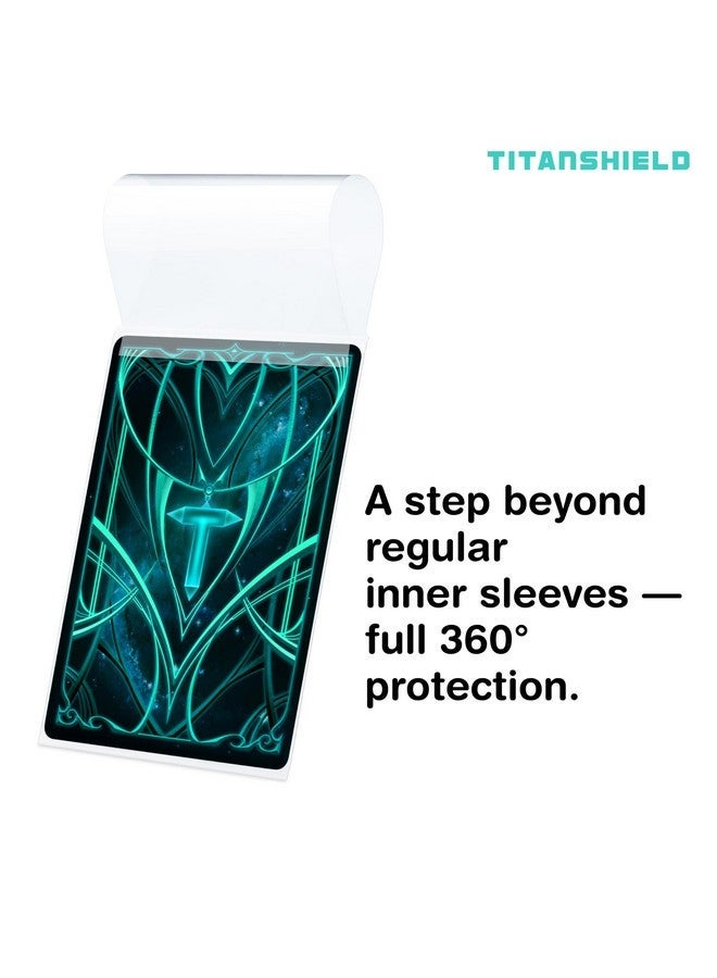 TitanShield Inner Card Sleeves Sealable Version, 360 Protection Perfect Fits for Cards (64x89mm) (150 ct) Compatible with Pokemon, Magic The Gathering MTG, & Flesh & Blood, One Piece - Image 2