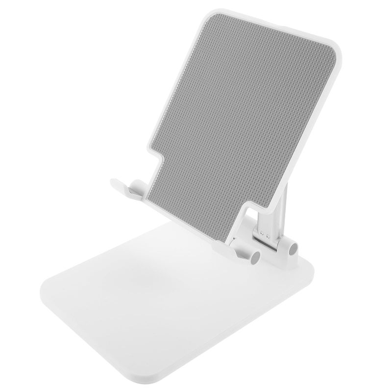 Adjustable Tablet And Phone Stand Foldable Dual Joint Aluminum Alloy Desktop Holder Pearl White - Image 2