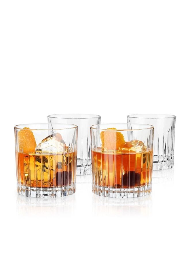 Set 4PCS glass, 285ml crystal clear water cup for cocktails, juices, iced coffee, perfect for family bars, parties and gifts - Image 1