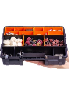 Cyrox Cyrox Plastic Hardware Parts Organizer Work Tools 21 Compartments Wrench Screwdriver Sockets Screw and Small Tools Box 1Pcs  - Image 2