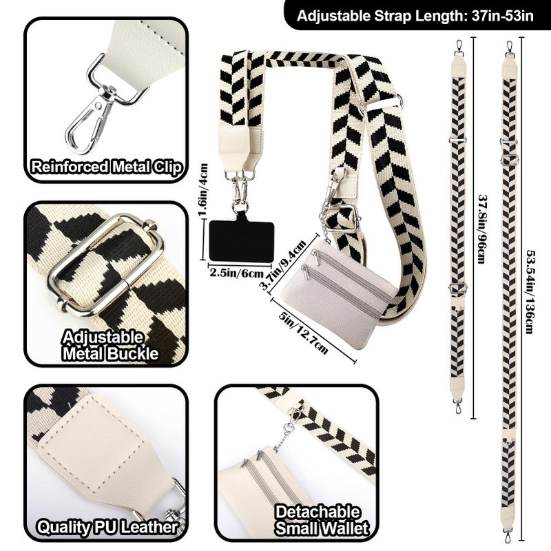 XANGNIER Clip and Go Strap for Phone with Wallet Crossbody, Phone Strap with Zippered Wallet, Adjustable Anti Theft Cellphone Lanyard for Women, Cellphone Chain Accessories,Multicolor 4 - Image 5