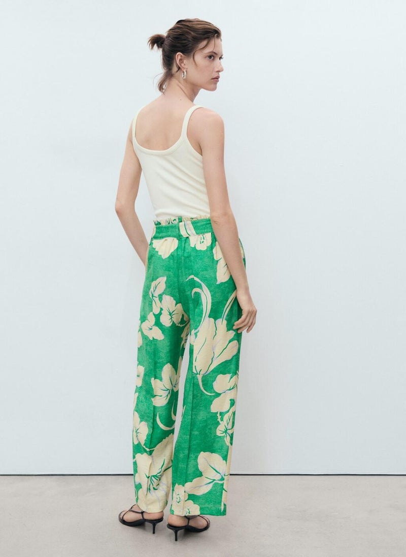 MANGO Printed High Waist Pants  - Image 2