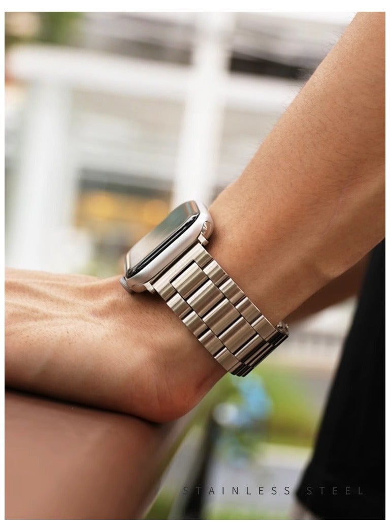 RTYY Compatible Apple Watch Straps 42mm 44mm 45mm 49mm, Stainless Steel iWatch Band with Case for Apple Watch Series 9/8/7/6/5/4/3/2/1/SE/SE2/Ultra - Image 2