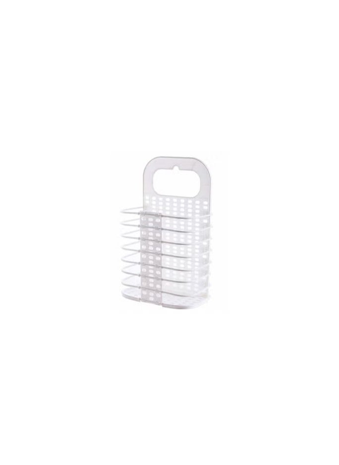 کاتانس Wall Mounted Laundry Basket Folding Hamper with Handle for Clothes Towel Toys Space Saving Laundry Organizer White  - Image 1